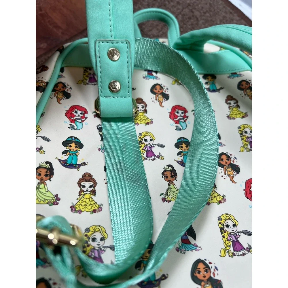 Loungefly Disney Princess Chibi Mini Backpack Cream Mint Green Good - Picture 12 of 12
